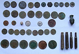 Nálezy Anglie - mince a šrot