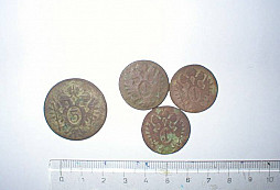 Jeden tříkrejcar a tři jednokrejcary