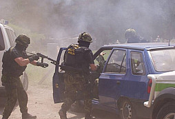 Funkční replika tanku Tiger v akci