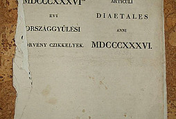 Parlamentné zasadnutie z roku 1836 - Právne články a zákony