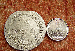 Stříbrná mince s vyobrazením Františka Ferdinanda II.