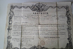 Propouštěcí listy z C.aK.  armády