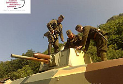 Stará Kremnička SNP 1944 - oživený pancierový vlak v boji