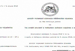 Pozvánka na výstavu kousku vojenské historie Slezska v Jablunkově