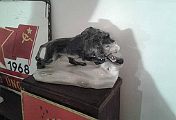 Porcelánový Černý lev odboj 1939-1945