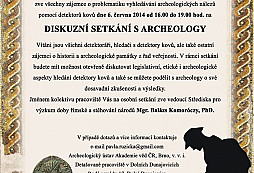 Pozvánka na diskuzní setkání s archeology