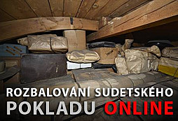 Rozbalování jednotlivých balíků sudetského pokladu ONLINE