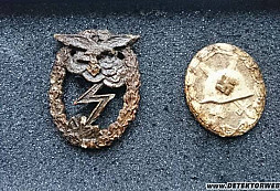 LW odznak pozemní boj a za zranění postříbřený