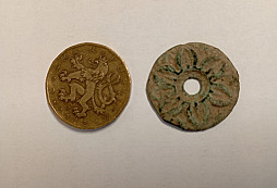 Bronzové kolečko z výkopu