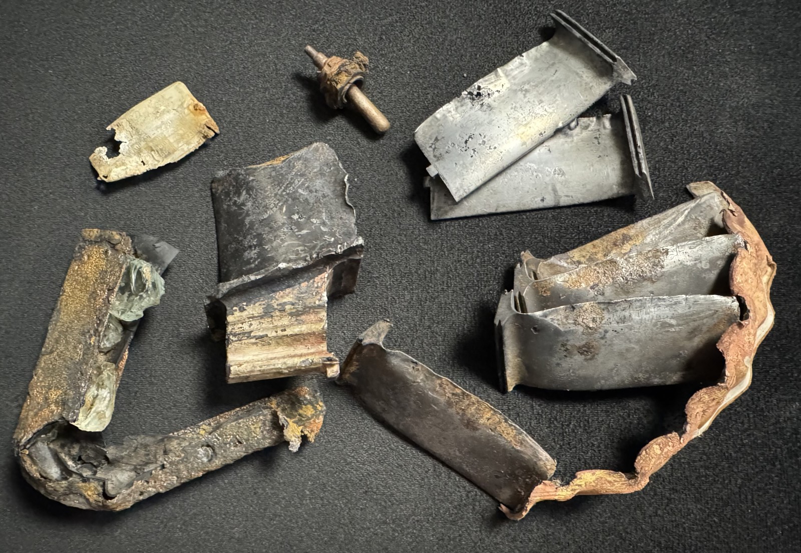 Nálezy z místa havárie F-84F Thunderstreak