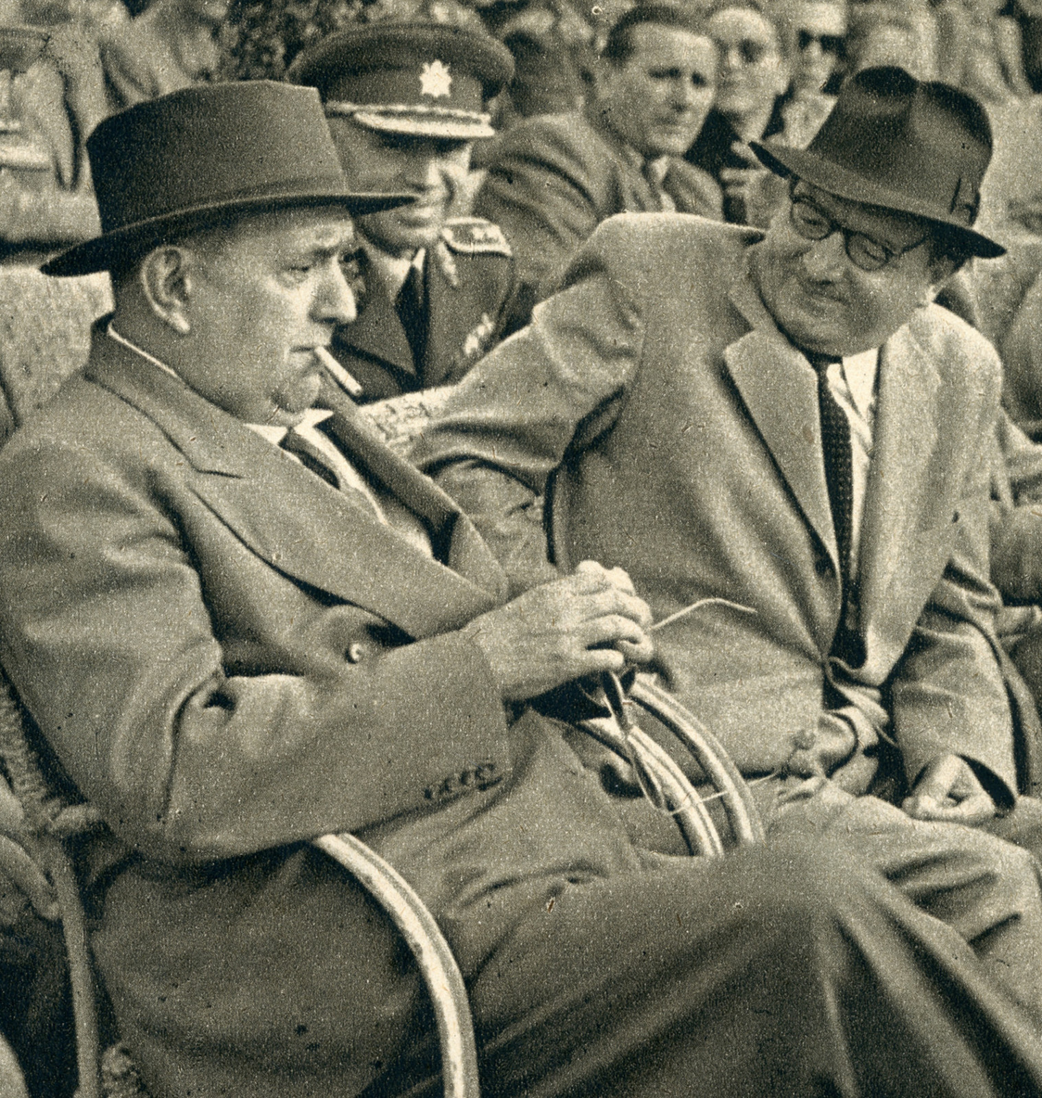 Masaryk na oficiální audienci na sovětském velvyslanectví v Praze